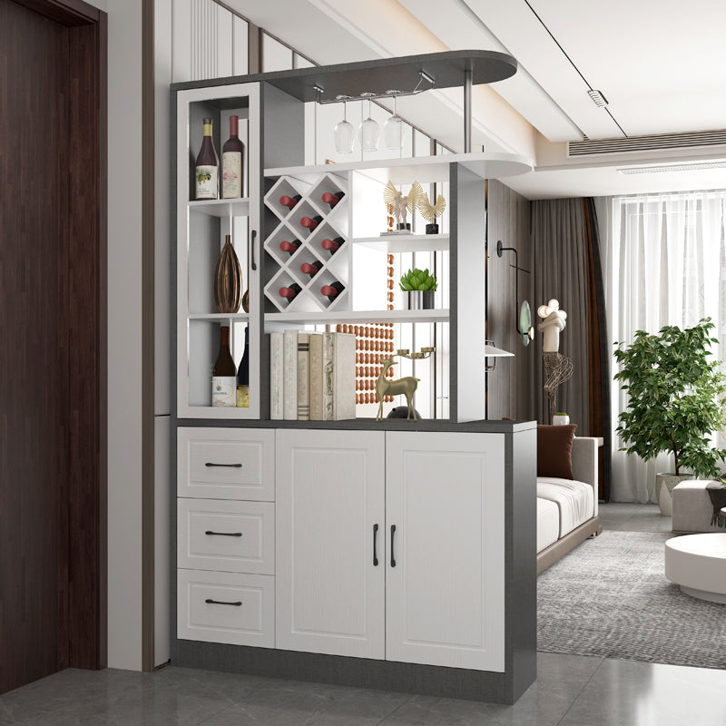 Modern 78.74" H Cabinet with Door Wooden Accent Cabinet with Drawer