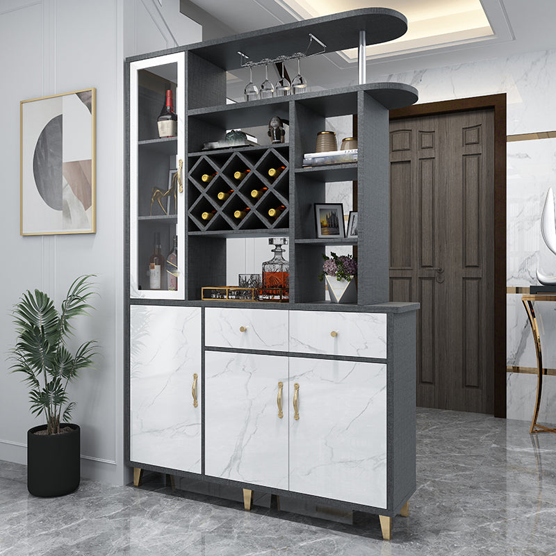 Modern 78.74" H Cabinet with Door Wooden Accent Cabinet with Drawer