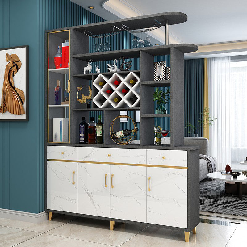 Modern 78.74" H Cabinet with Door Wooden Accent Cabinet with Drawer