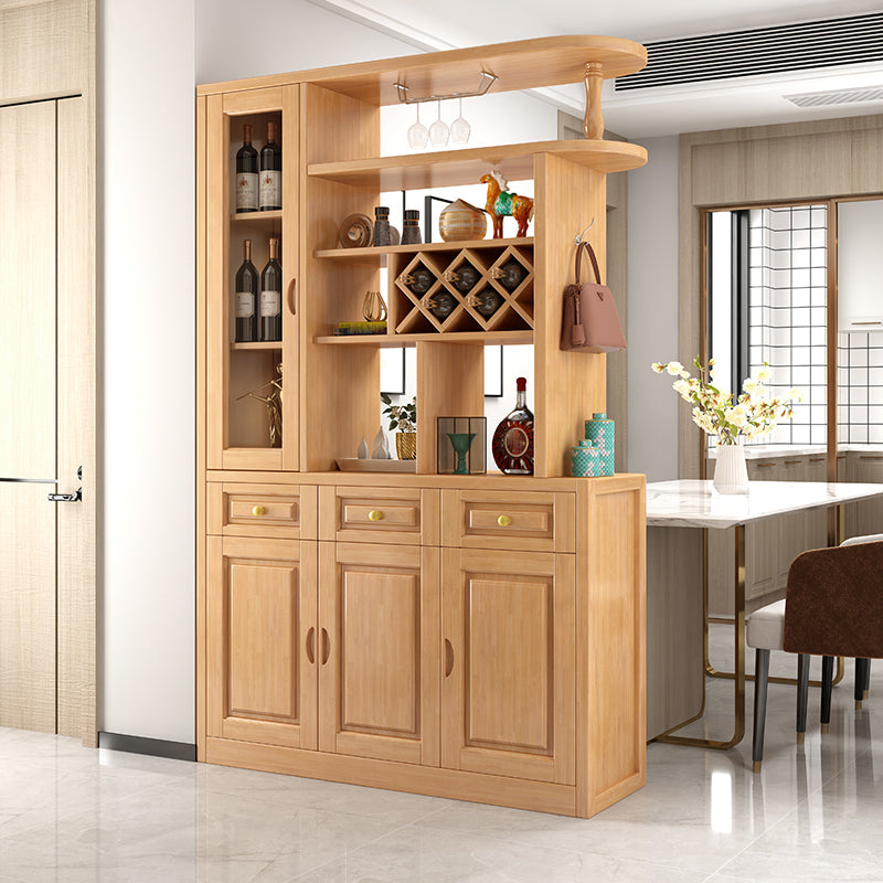 Contemporary Solid Wood Cabinet 78.74" H Accent Cabinet with Drawer and Door