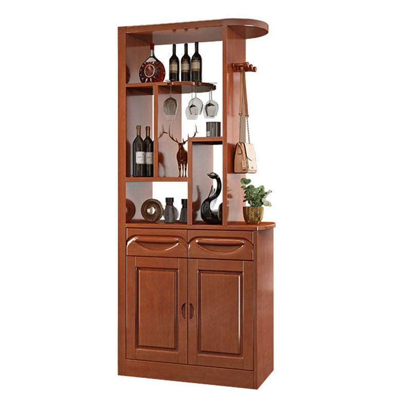 Contemporary 78.74" H Cabinet Solid Wood Accent Cabinet with Door