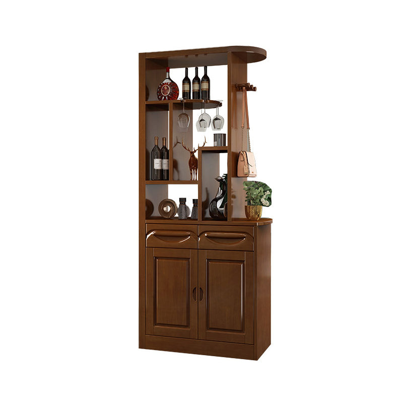 Contemporary 78.74" H Cabinet Solid Wood Accent Cabinet with Door