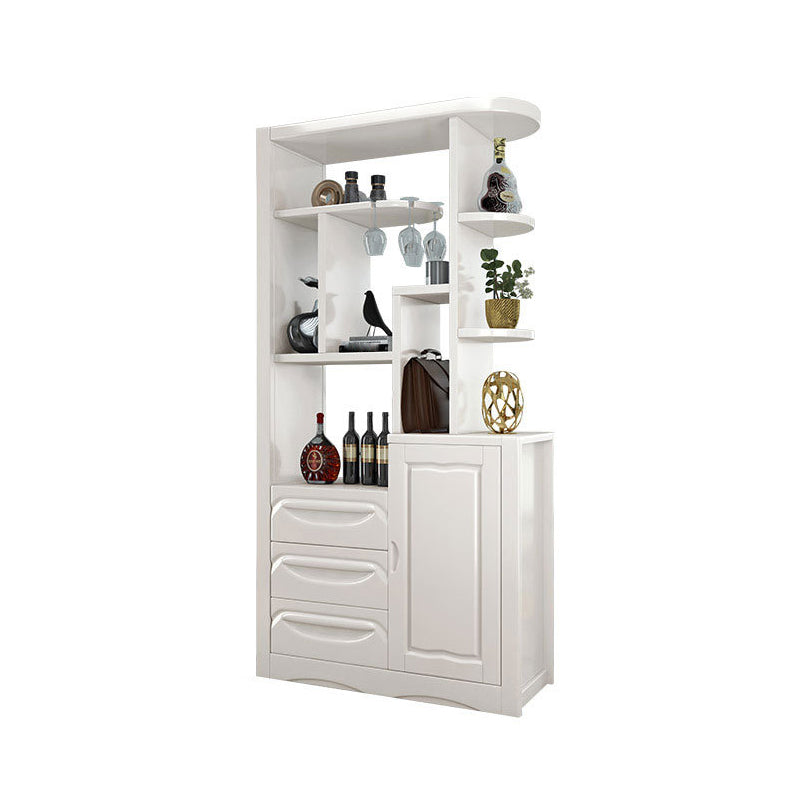 Contemporary 78.74" H Cabinet Solid Wood Accent Cabinet with Door