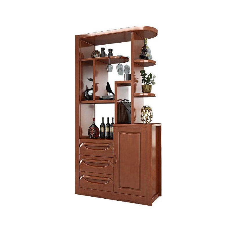 Contemporary 78.74" H Cabinet Solid Wood Accent Cabinet with Door