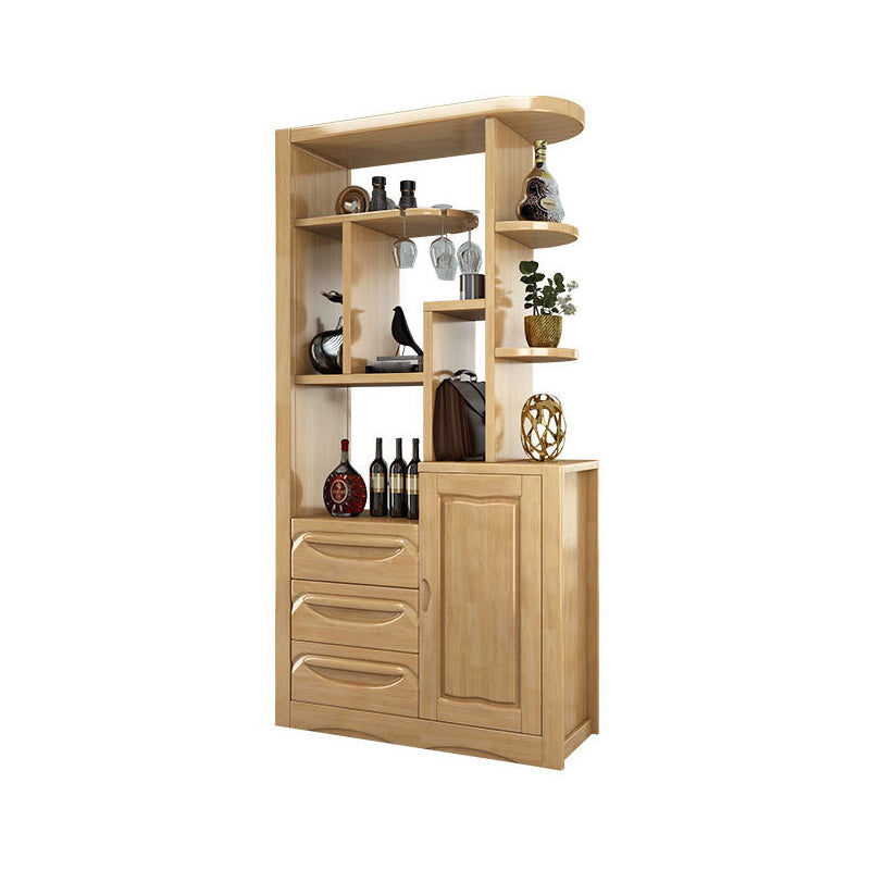 Contemporary 78.74" H Cabinet Solid Wood Accent Cabinet with Door