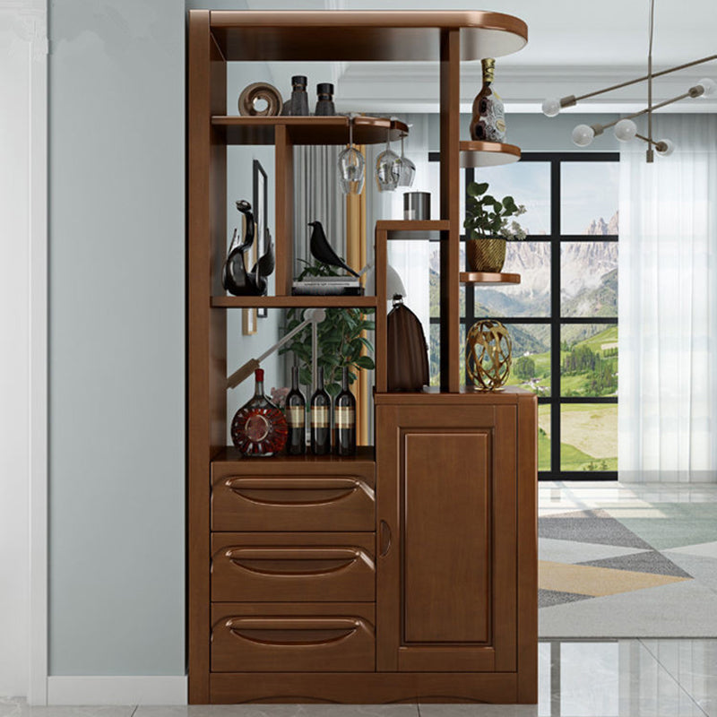 Contemporary 78.74" H Cabinet Solid Wood Accent Cabinet with Door