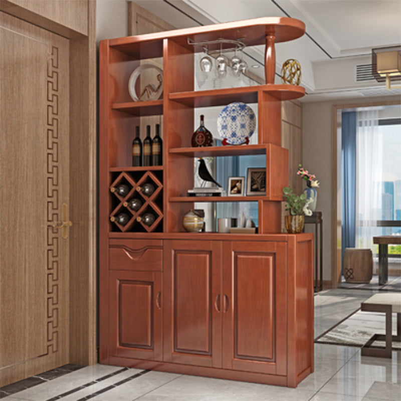 Contemporary 78.74" H Cabinet Solid Wood Accent Cabinet with Door