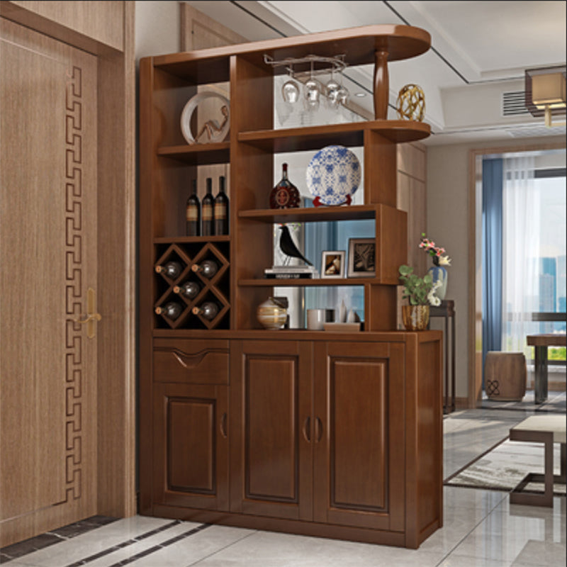 Contemporary 78.74" H Cabinet Solid Wood Accent Cabinet with Door