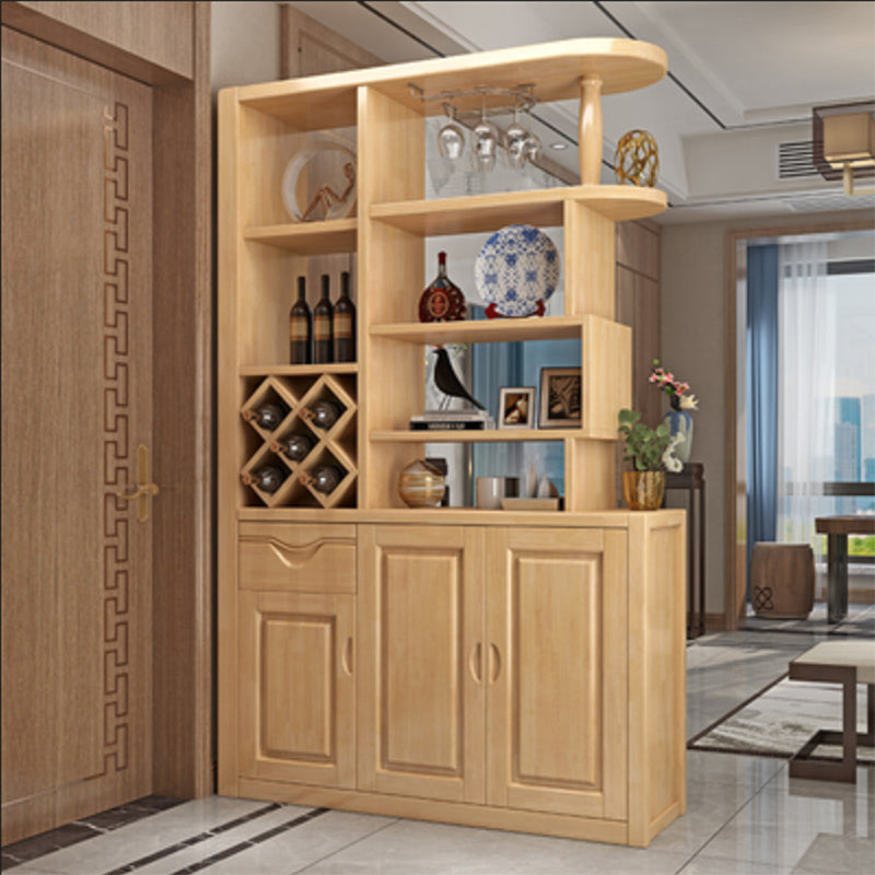 Contemporary 78.74" H Cabinet Solid Wood Accent Cabinet with Door
