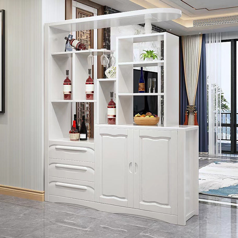 Contemporary 78.74" H Cabinet Solid Wood Accent Cabinet with Door