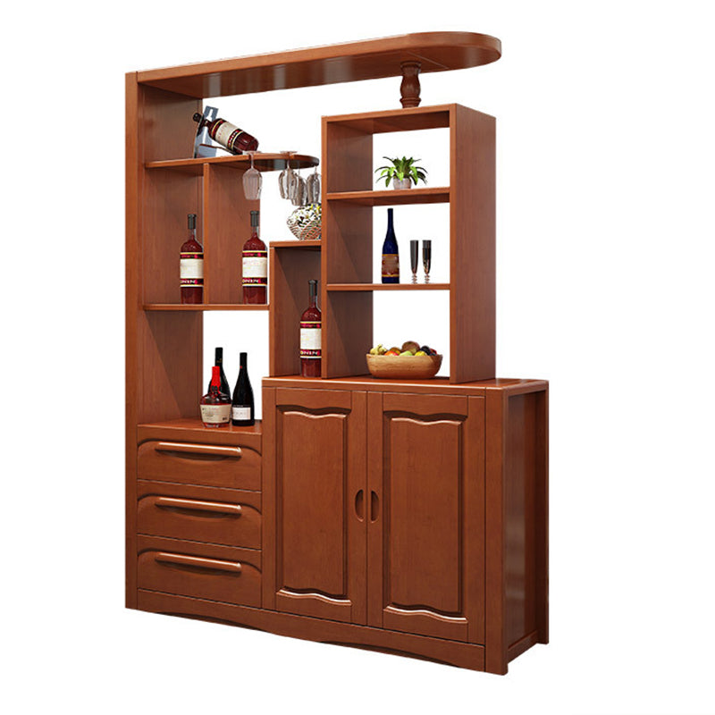 Contemporary 78.74" H Cabinet Solid Wood Accent Cabinet with Door