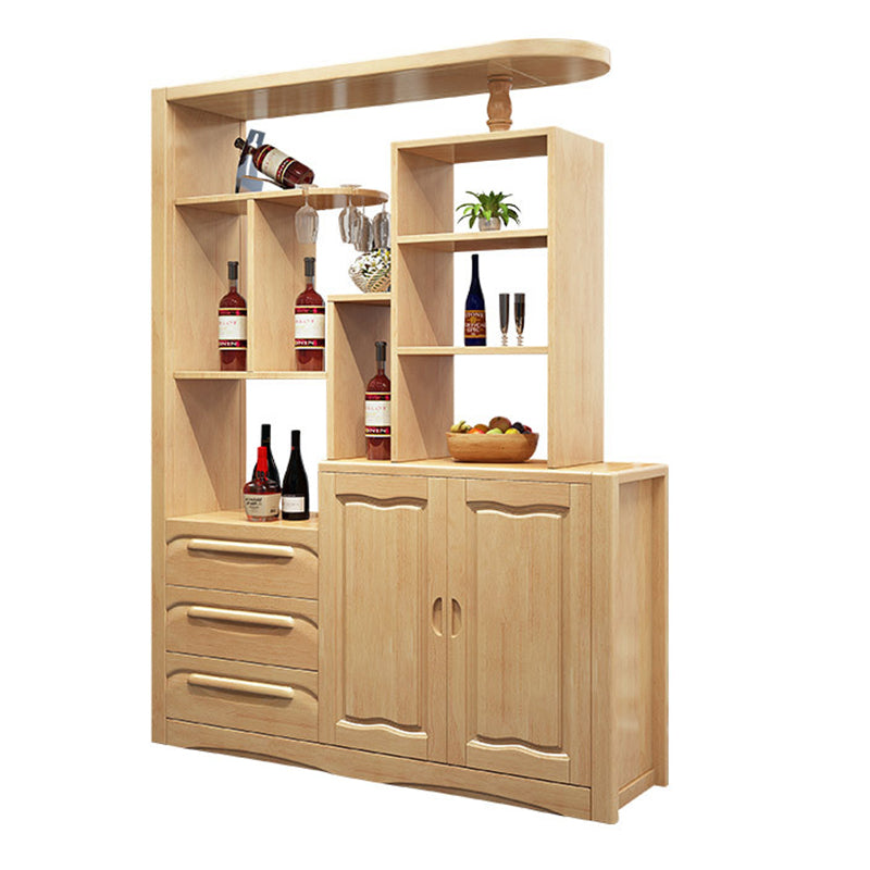 Contemporary 78.74" H Cabinet Solid Wood Accent Cabinet with Door