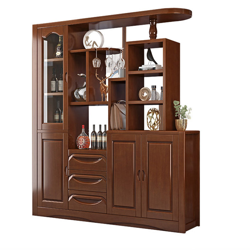Contemporary 78.74" H Cabinet Solid Wood Accent Cabinet with Door