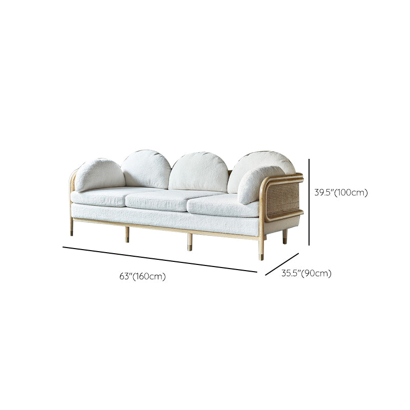 Tropical Corduroy Sofa in Solid Wood Linen Sofa for Living Room