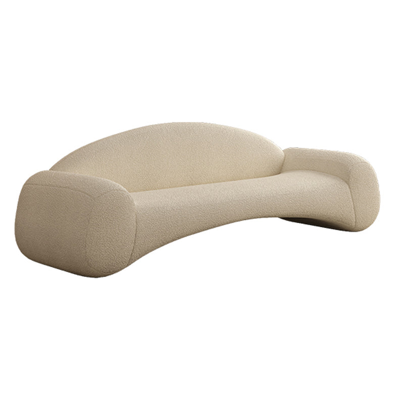Scandinavian Seating White Cushions Standard Recessed Arm Living Room Sofa