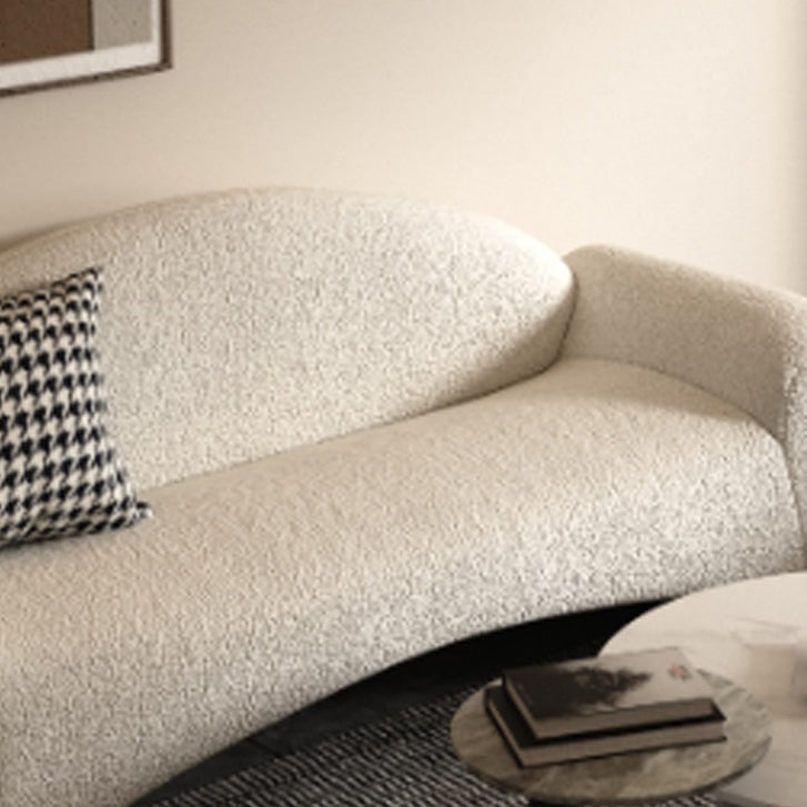 Scandinavian Seating White Cushions Standard Recessed Arm Living Room Sofa