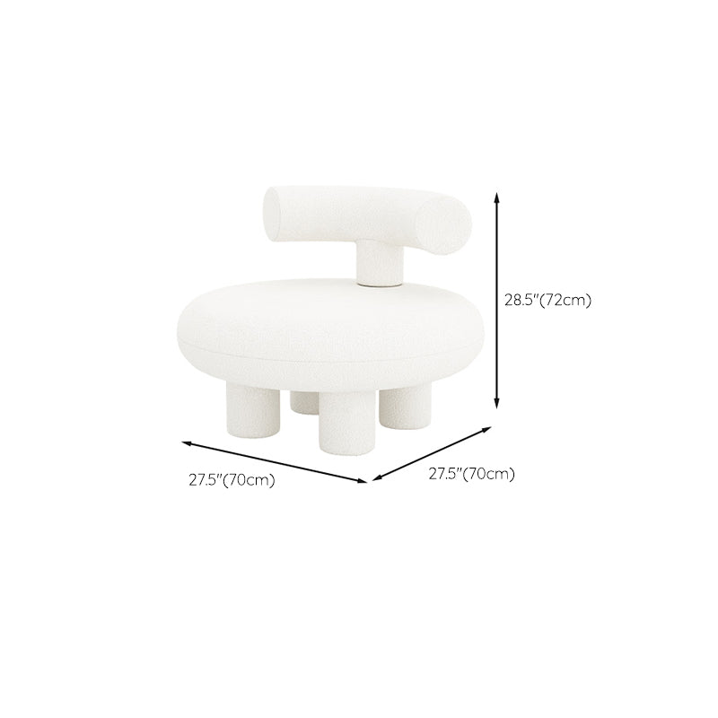 Scandinavian Settee Fabric Tuxedo Arm Cushions Living Room White Seating