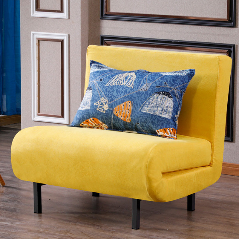 Contemporary Convertible Sofas with Tight Back in Faux Leather/Linen Blend