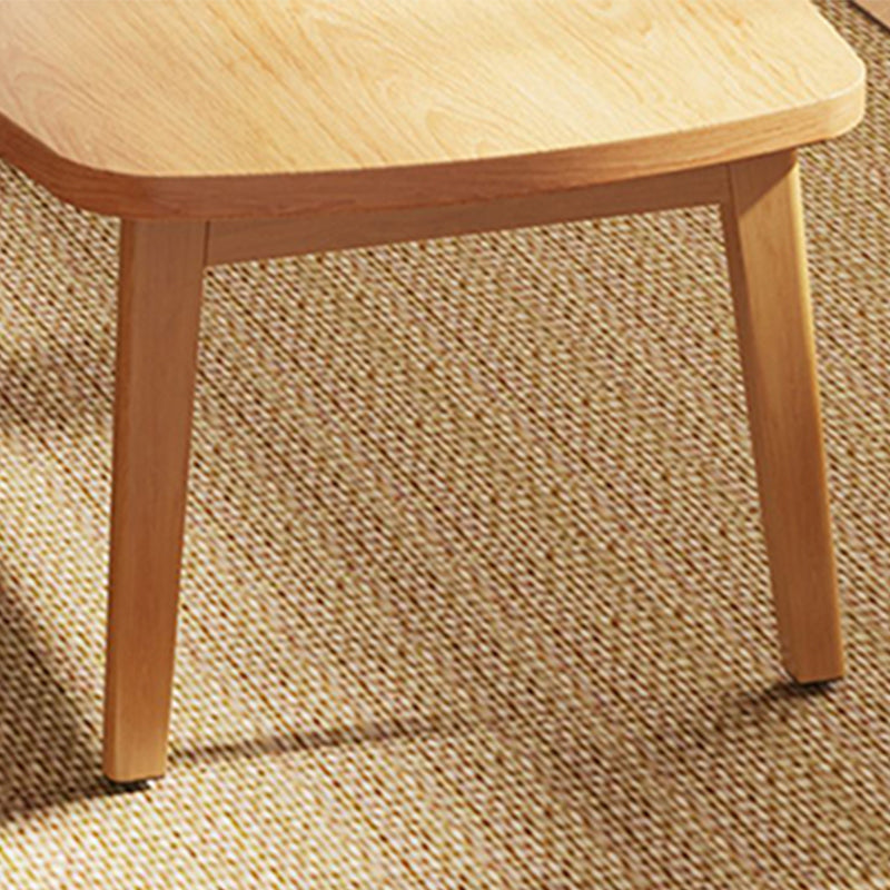 Simple Solid Wood Rectangular Coffee Table 4 Legs Folding Cocktail Table