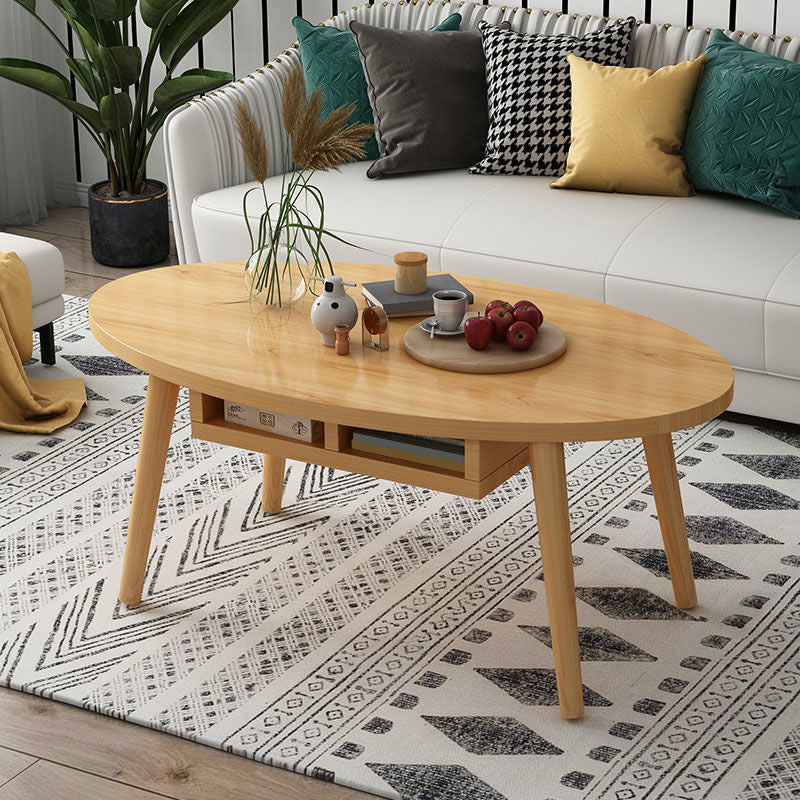 Country Farmhouse Coffee Table Folding Wooden Coffee Cocktail Table