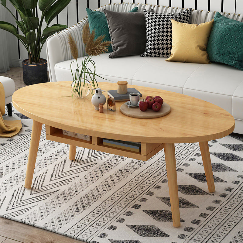 Country Farmhouse Coffee Table Folding Wooden Coffee Cocktail Table