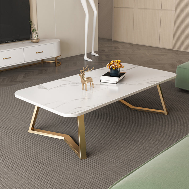 Modern Slate Coffee Cocktail Table Sled Rectangle Coffee or End Table