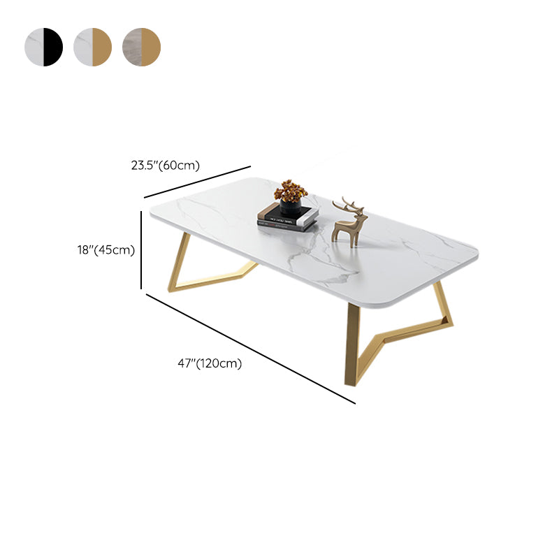 Modern Slate Coffee Cocktail Table Sled Rectangle Coffee or End Table