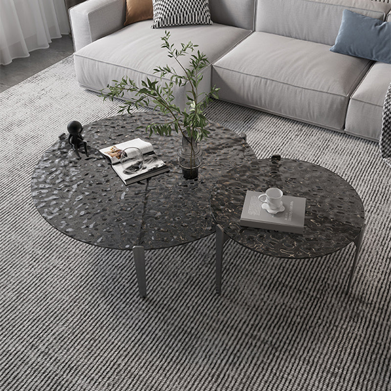 Glass Top Coffee Cocktail Table Coffee or End Table with 3 Legs