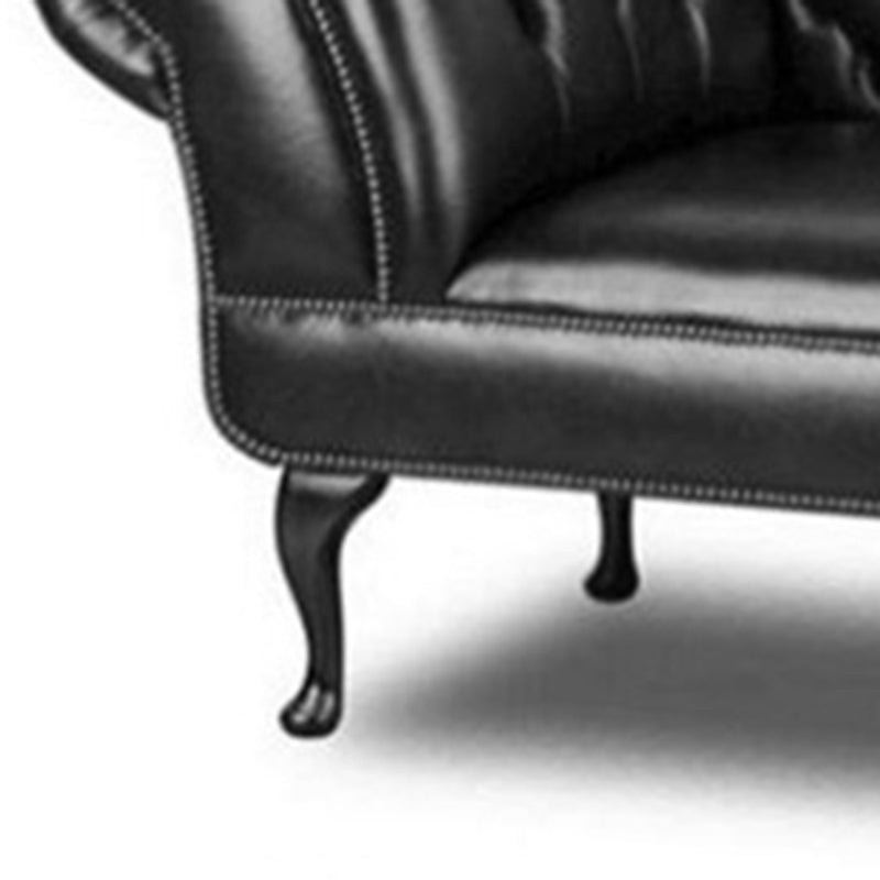 Traditional Upholstered Chaise Lounge Couch Leather Chaise Lounge Chair with Arms
