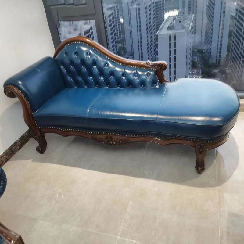 Traditional Upholstered Chaise Lounge Couch Leather Chaise Lounge Chair