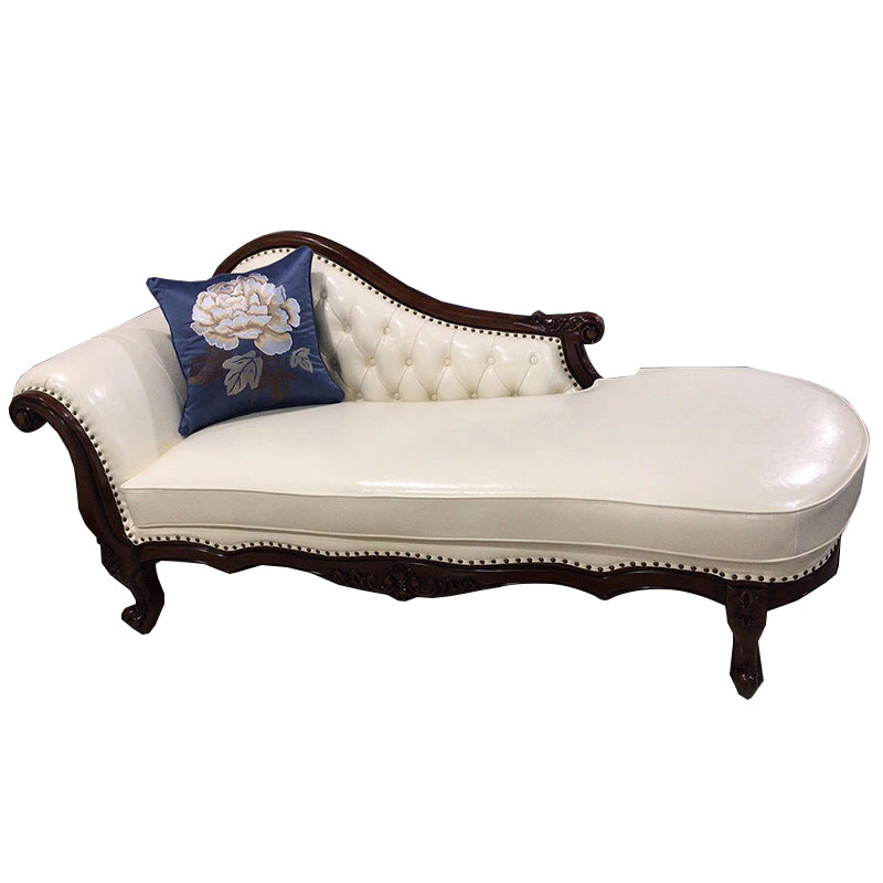 Traditional Upholstered Chaise Lounge Couch Leather Chaise Lounge Chair