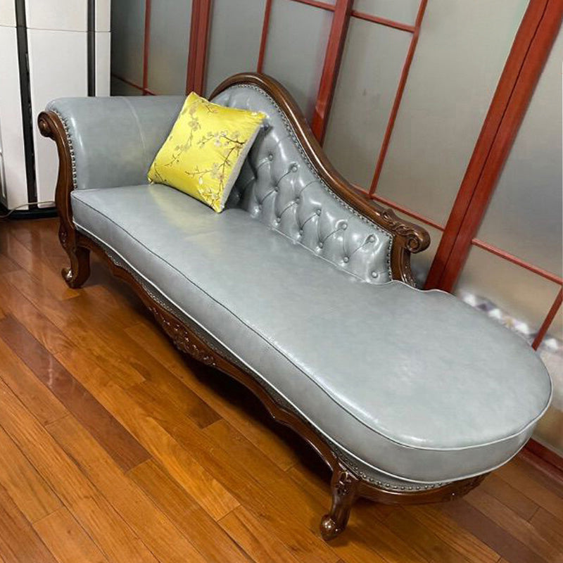 Traditional Upholstered Chaise Lounge Couch Leather Chaise Lounge Chair