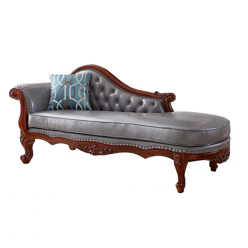 Traditional Upholstered Chaise Lounge Couch Leather Chaise Lounge Chair
