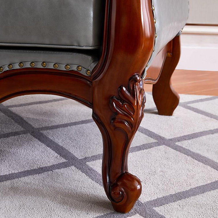Traditional Upholstered Chaise Lounge Couch Leather Chaise Lounge Chair