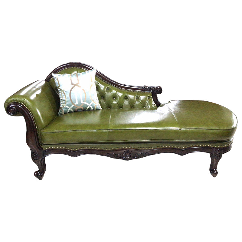 Traditional Upholstered Chaise Lounge Couch Leather Chaise Lounge Chair