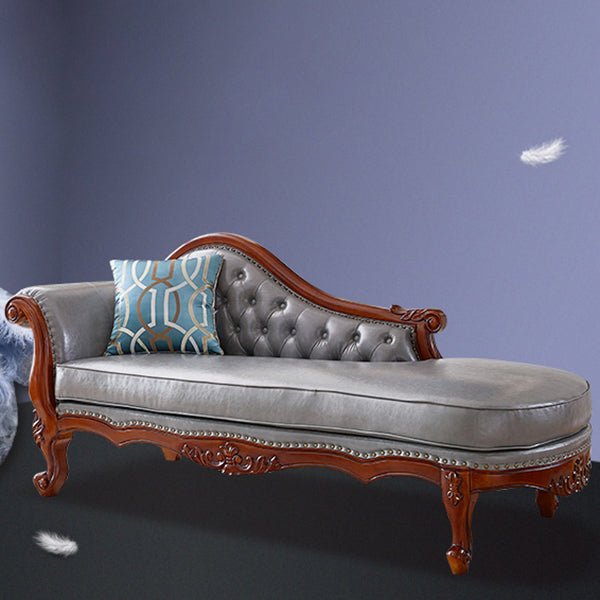Traditional Upholstered Chaise Lounge Couch Leather Chaise Lounge Chair