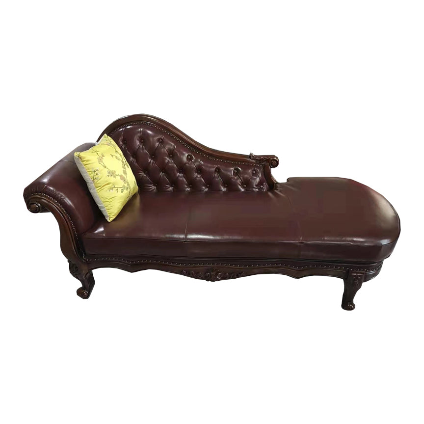 Traditional Upholstered Chaise Lounge Couch Leather Chaise Lounge Chair