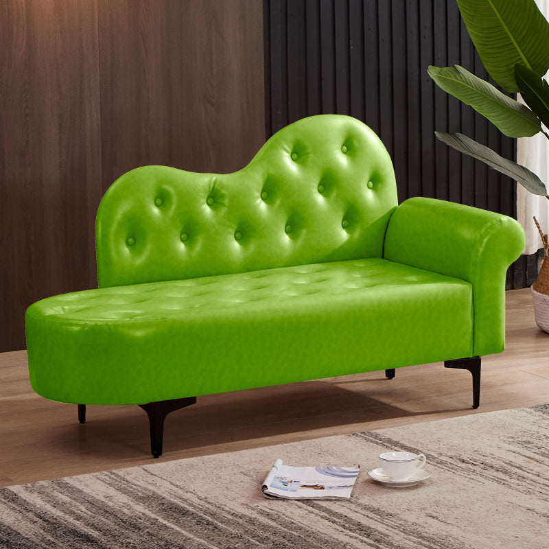 Modern Chaise Lounge Faux Leather Chaise Lounge Couch for Bedroom