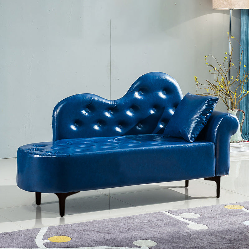 Modern Chaise Lounge Faux Leather Chaise Lounge Couch for Bedroom