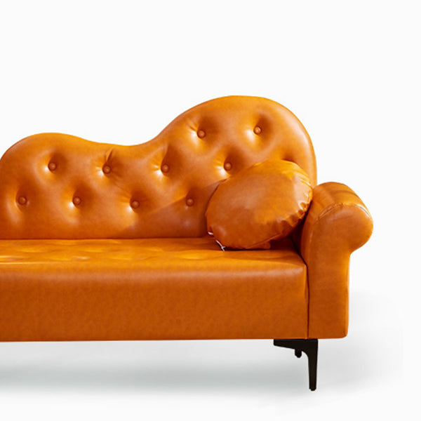 Modern Chaise Lounge Faux Leather Chaise Lounge Couch for Bedroom