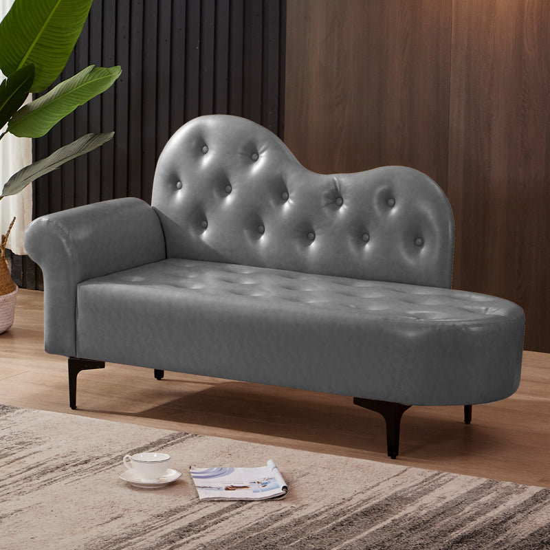 Modern Chaise Lounge Faux Leather Chaise Lounge Couch for Bedroom