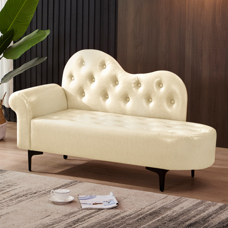 Modern Chaise Lounge Faux Leather Chaise Lounge Couch for Bedroom