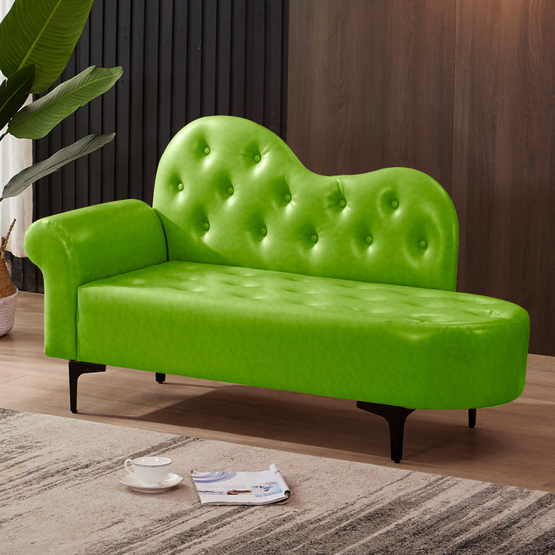 Modern Chaise Lounge Faux Leather Chaise Lounge Couch for Bedroom