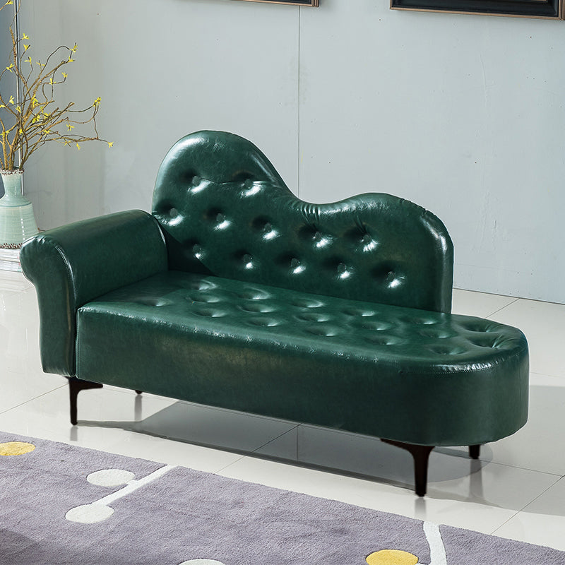 Modern Chaise Lounge Faux Leather Chaise Lounge Couch for Bedroom