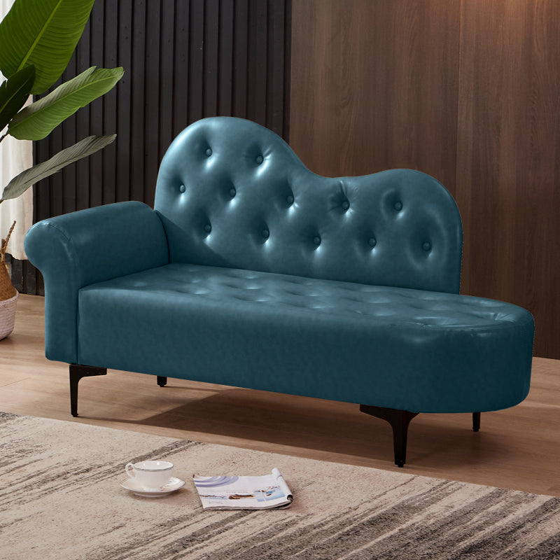 Modern Chaise Lounge Faux Leather Chaise Lounge Couch for Bedroom