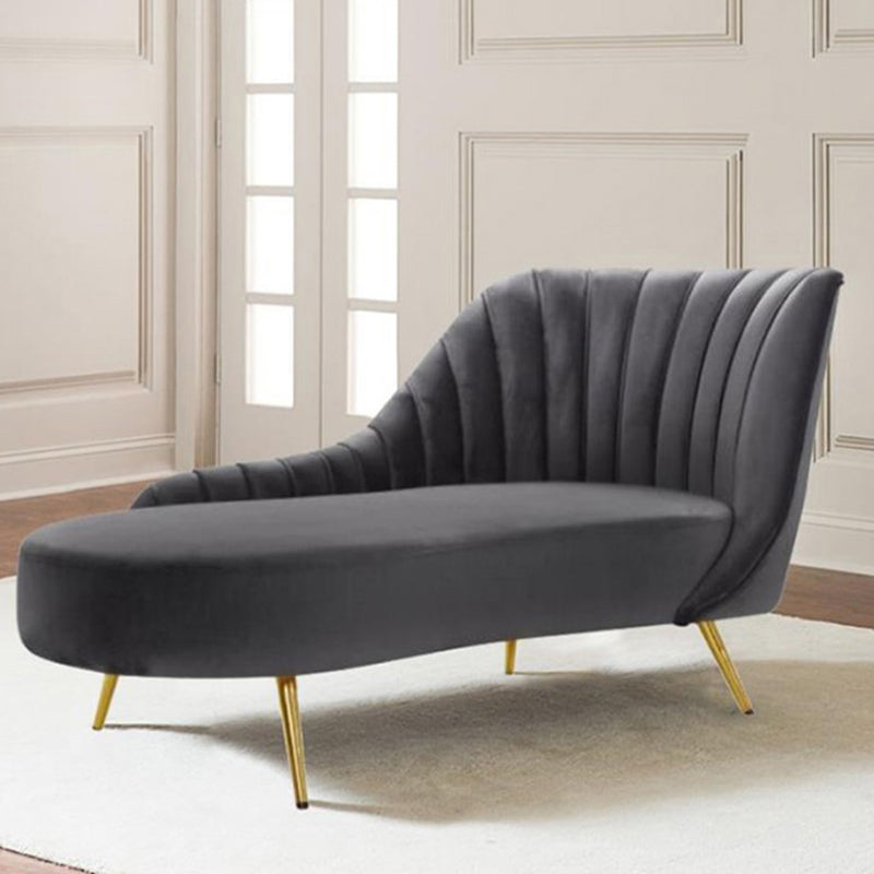 Glam Upholstered Chaise Lounge Couch Velvet Chaise Lounge Chair