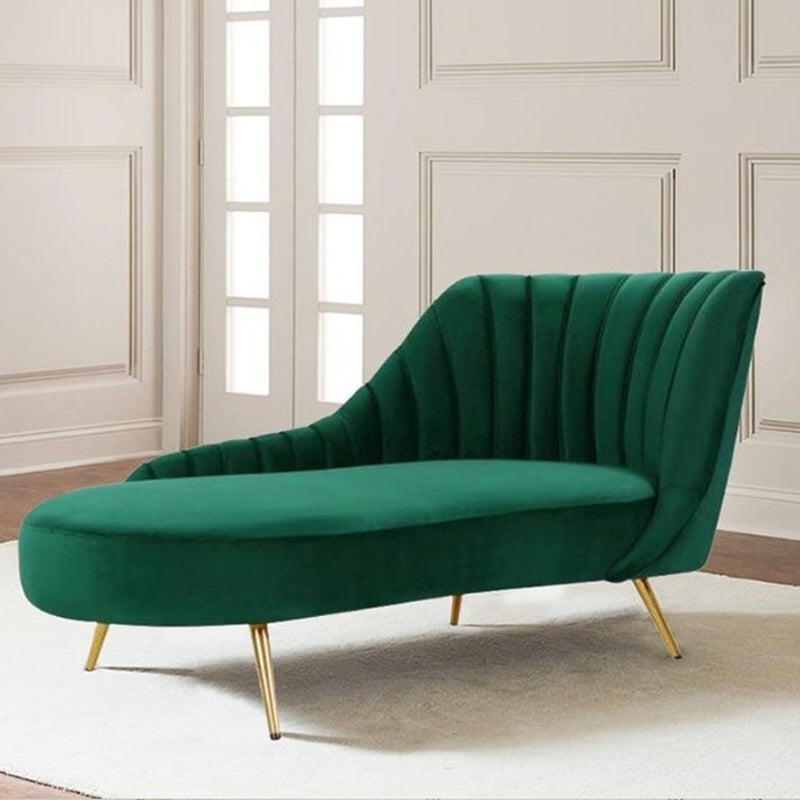 Glam Upholstered Chaise Lounge Couch Velvet Chaise Lounge Chair
