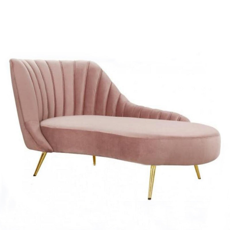 Glam Upholstered Chaise Lounge Couch Velvet Chaise Lounge Chair