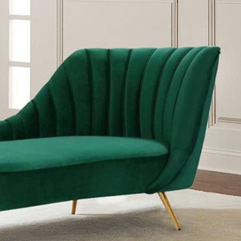 Glam Upholstered Chaise Lounge Couch Velvet Chaise Lounge Chair