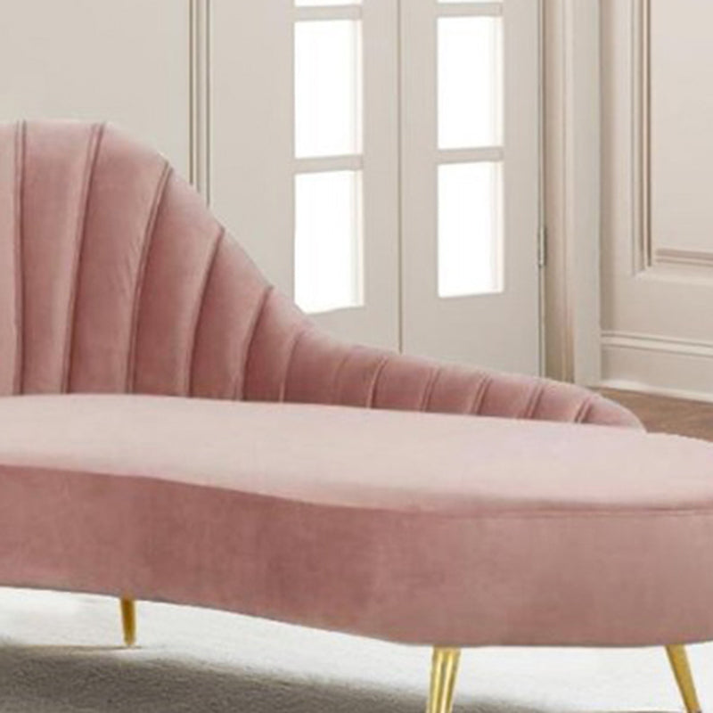 Glam Upholstered Chaise Lounge Couch Velvet Chaise Lounge Chair